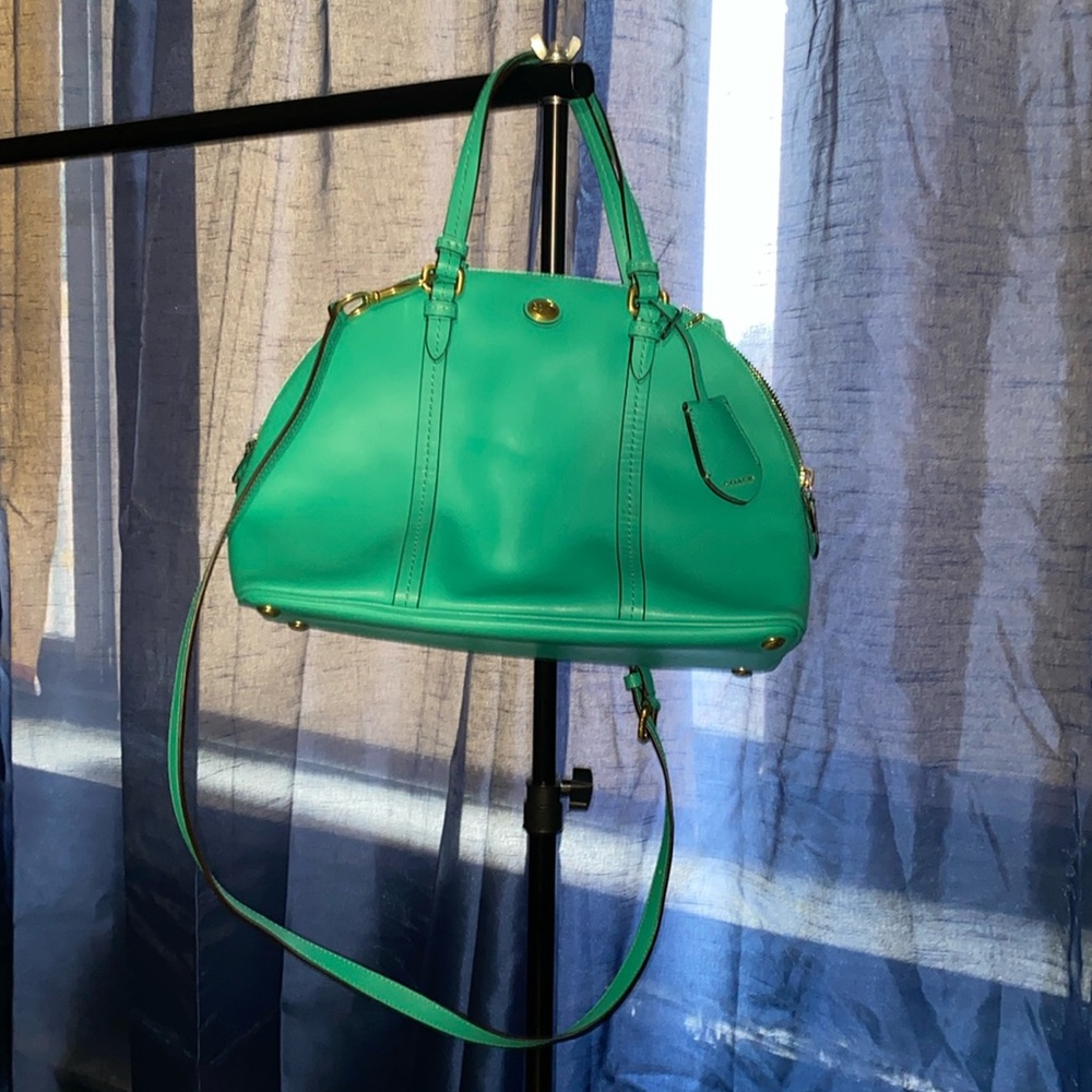 Great Condition Teal color Coach bag with cross body straps